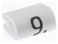 Markers; Marking: 9; 2÷3.2mm; PVC; white; -45÷70°C; leaded TE Connectivity TE-05811909