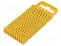 Markers; Marking: X; 4.3÷5.3mm; polyamide; yellow; -40÷85°C; WIC HELLERMANNTYTON WIC3-X-PA-YE-C1