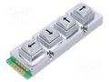 Keypad; No.of butt: 4; metal; Mech.durability: 1000000cycles; 1.5N ACCORD AB104-MARS-WP