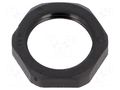 Nut; PG11; polyamide; Thk: 6.8mm; Spanner: 24mm; black; Thread: PG HUMMEL HUMMEL-1262110111