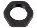 Nut; PG9; polyamide; Thk: 5mm; Spanner: 22mm; black; Thread: PG HUMMEL HUMMEL-1262090111