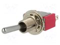Switch: toggle; Pos: 2; SPDT; ON-ON; 2A/250VAC; 5A/28VDC; 7000; IP40 C&K 7101SYZQE