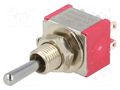 Switch: toggle; Pos: 3; DP3T; ON-OFF-ON; 5A/125VAC; 5A/28VDC; brass IC SWITCHES IC2201T1B1M1QE