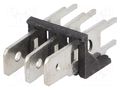 Terminal: spade terminal strip; 6.3mm; 0.8mm; THT; steel; tinned KEYSTONE KEYS7833