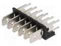 Terminal: spade terminal strip; 6.3mm; 0.8mm; THT; brass; tinned KEYSTONE KEYS7816