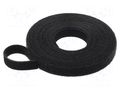 Tape: hook and loop; W: 10mm; L: 5m; caoutchouc; black TESA TESA-55239