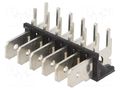 Terminal: spade terminal strip; 6.4mm; 0.8mm; THT; brass; tinned KEYSTONE KEYS7806