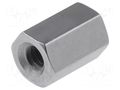 Screwed spacer sleeve; 6mm; Int.thread: M2; hexagonal; brass DREMEC TFF-M2X6/DR111