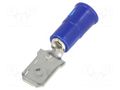 Terminal: flat; 6.4mm; 0.8mm; male; crimped; for cable; insulated KEYSTONE KEYS8289