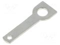 Terminal: flat; 2.8mm; 0.5mm; male; M2,5; screw; brass; tinned KEYSTONE KEYS1269