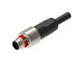 SENSOR CORD, 5P M12 PLUG-FREE END/BLK/5M PP12M-MSSV5A-0253-0500