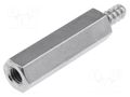 Screwed spacer sleeve; 20mm; Int.thread: M3; Ext.thread: ST2,9 DREMEC TFM-ST2.9X20/M3