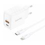 Foneng EU56 1xUSB-A, 1xUSB-C, 20W Power Charger (White) + USB-A to Lightning cable, Foneng EU56 Type-C to iPhon