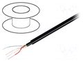 Wire: microphone cable; 1x2x0.22mm2; black; OFC; -15÷70°C TASKER TAS-C301BK