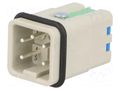 Connector: HDC; contact insert; male; 10A; 250V; Han® A; PIN: 5; 4+PE HARTING 09200042633