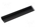 Profiles for LED modules; black; L: 1m; WIDE24; aluminium; surface TOPMET TOP-WIDE24/BK-1M
