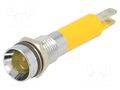 Indicator: LED; recessed; yellow; 24VDC; Ø8mm; IP67; metal,plastic CML INNOVATIVE TECHNOLOGIES 19050352