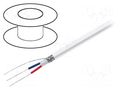 Wire: DMX; 2x0.35mm2; stranded; 110Ω; -15÷70°C; Colour: white; 100m TASKER TAS-TSK1038WH