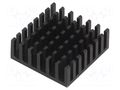 Heatsink: extruded; black; L: 27mm; W: 27mm; H: 10mm; aluminium FISCHER ELEKTRONIK ICKBGA27X27X10