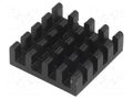 Heatsink: extruded; black; L: 19mm; W: 19mm; H: 6mm; aluminium FISCHER ELEKTRONIK ICKBGA19X19X6