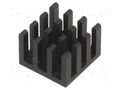 Heatsink: extruded; black; L: 14mm; W: 14mm; H: 10mm; aluminium FISCHER ELEKTRONIK ICKBGA14X14X10