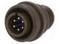 Connector: circular; plug; for cable; PIN: 6; male; soldering; 97 AMPHENOL 97-3106A-14S-6P