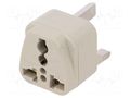 Transition: adapter; 2P+PE; 250VAC; 13A; white; PIN: 3 NINIGI ADAPTER-ENGLAND