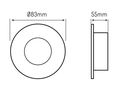 Süvistatav valgusti, MR16 / GU10, ümmargune, must, hermeetiline IP44, LED LINE 471055 5907777471055