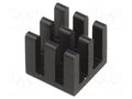 Heatsink: extruded; black; L: 11mm; W: 11mm; H: 10mm; aluminium FISCHER ELEKTRONIK ICKBGA11X11X10