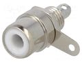 Connector: RCA; socket; female; straight; soldering; brass KEYSTONE KEYS598