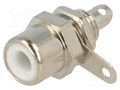 Connector: RCA; socket; female; straight; soldering; brass KEYSTONE KEYS581