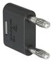 BANANA TEST CONN, PLUG, 32A, BLACK/CABLE 64.4012-21