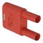 BANANA TEST CONN, PLUG, 32A, RED, CABLE 66.4010-22