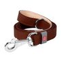 WAUDOG natural leather dog leash 20 mm wide, 122 cm long brown, Waudog 08146