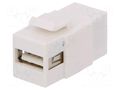 Adapter; socket; female x2; USB A socket,USB B socket; Keystone LOGILINK LOG-NK0017