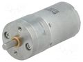 Motor: DC; with gearbox; LP; 12VDC; 1.1A; Shaft: D spring; 560rpm POLOLU POLOLU-3250