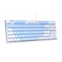 MageGee MK-STAR wired keyboard (white and blue), MageGee MK-STAR Wb Blue