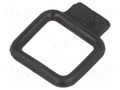 Elasticated loop; PVC; black; W: 23.8mm; L: 22mm; Cable P-clips HELLERMANNTYTON R2-PVC-BK