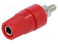 Connector: 4mm banana; socket; 24A; red; nickel plated; insulated AXIOMET BS-244GSM-R