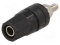 Connector: 4mm banana; socket; 24A; black; nickel plated; 36mm AXIOMET BS-244GSM-B