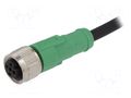 Cable: for sensors/automation; M12; PIN: 3; straight; 10m; plug PHOENIX CONTACT 1403486