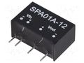 Converter: DC/DC; 1W; Uin: 9÷18VDC; Uout: 12VDC; Iout: 8÷83mA; SIP6 MEAN WELL SPA01A-12