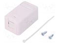 Case RJ45; socket; Keystone,unshielded; white; surface-mounted LOGILINK LOG-NK4022