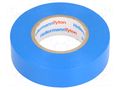 Tape: electrical insulating; W: 19mm; L: 20m; Thk: 0.15mm; blue; 200% HELLERMANNTYTON HTAPE-FLEX15-19BL