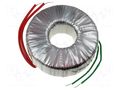 Transformer: toroidal; 450VA; 230VAC; 230V; 2.05A; Leads: cables INDEL TST450W/230V