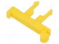 Mounting clamp; for DIN rail mounting,snap fastener; yellow POKÓJ P1-16N