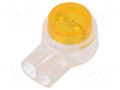 Quick splice; Presslok; for cable; IDC; yellow; 22AWG÷26AWG CORNING SL-UY