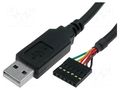 Module: cable integrated; UART,USB; lead; 3.3V; pin strips,USB A FTDI TTL-232R-3V3