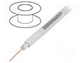Wire: coaxial; RG6; wire; CCS; PVC; white; 100m; Øcable: 6.91mm TELESTE RG6-CCS