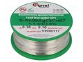 Tin; lead free; Sn99Ag0,3Cu0,7; 380um; 100g; reel; 216÷227°C; 3% CYNEL SAC0307-0.38/0.1